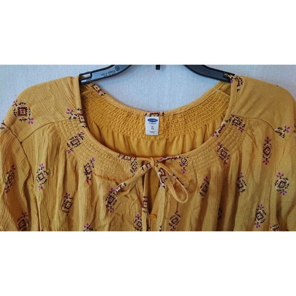 Women's Mustard/Gold Old Navy Flowing Dress - Picture 3 of 8